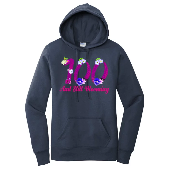 Still Blooming 100th Birthday Flowers Women's Pullover Hoodie