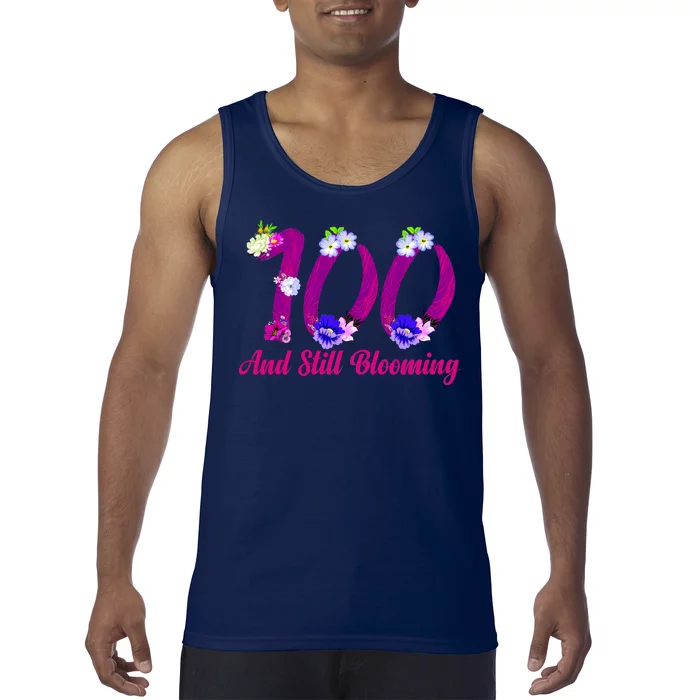 Still Blooming 100th Birthday Flowers Tank Top