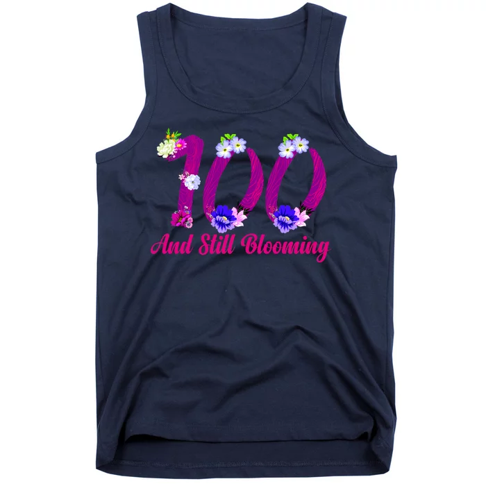 Still Blooming 100th Birthday Flowers Tank Top