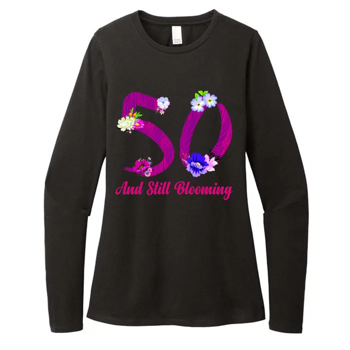 Still Blooming 50th Birthday Flowers Womens CVC Long Sleeve Shirt