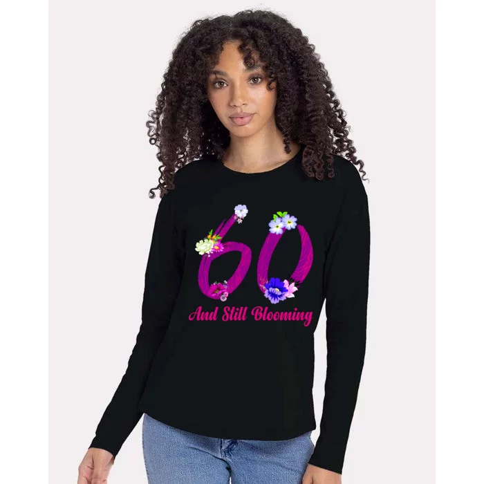 Still Blooming 60th Birthday Flowers Womens Cotton Relaxed Long Sleeve T-Shirt