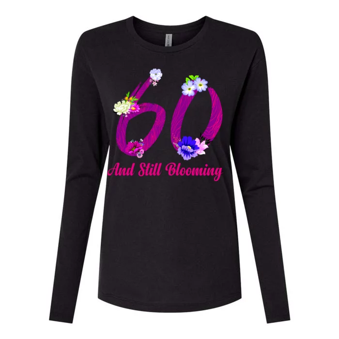 Still Blooming 60th Birthday Flowers Womens Cotton Relaxed Long Sleeve T-Shirt