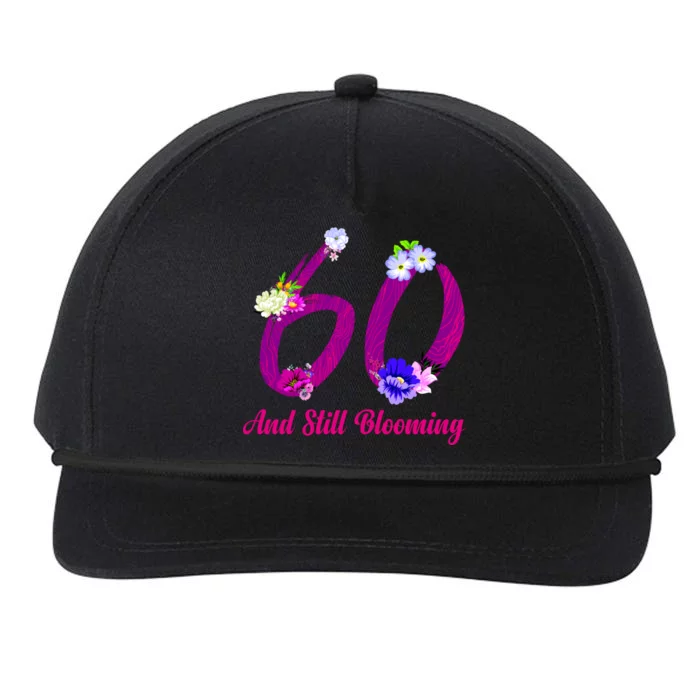 Still Blooming 60th Birthday Flowers Snapback Five-Panel Rope Hat