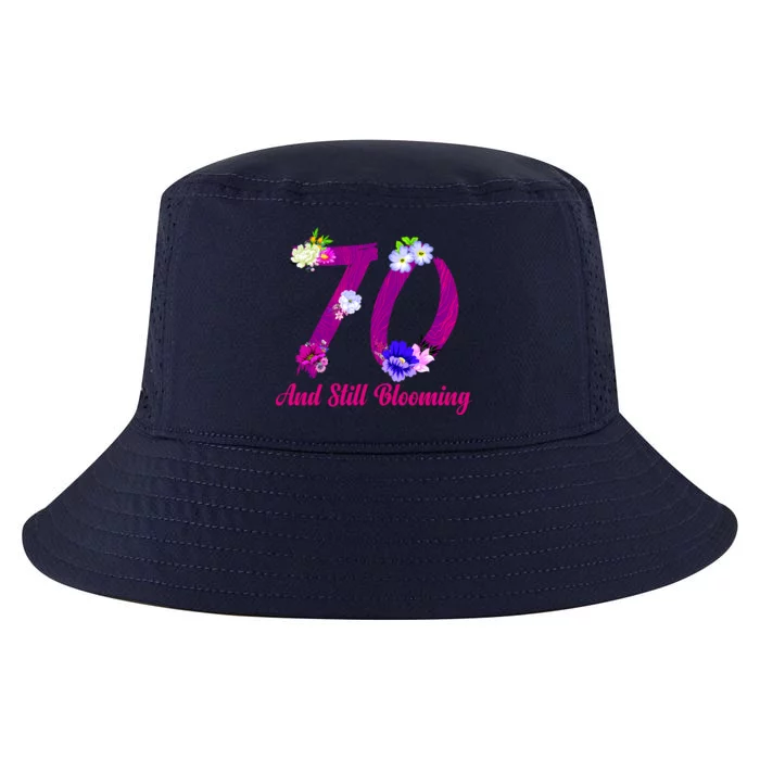 Still Blooming 70th Birthday Flowers Cool Comfort Performance Bucket Hat