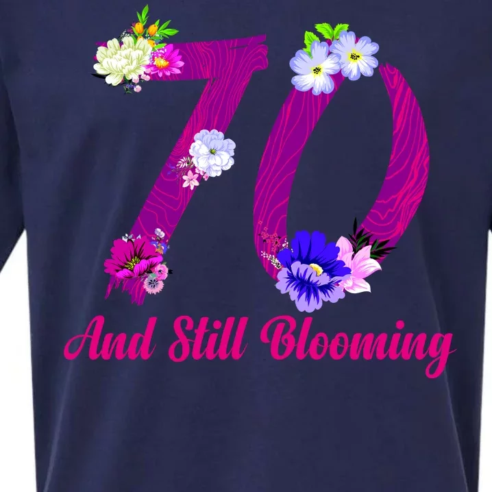 Still Blooming 70th Birthday Flowers Sueded Cloud Jersey T-Shirt