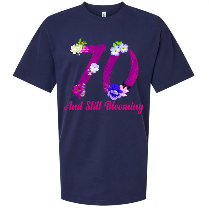 Still Blooming 70th Birthday Flowers Sueded Cloud Jersey T-Shirt