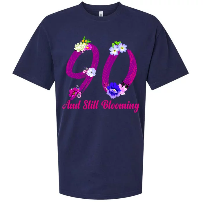 Still Blooming 90th Birthday Flowers Sueded Cloud Jersey T-Shirt