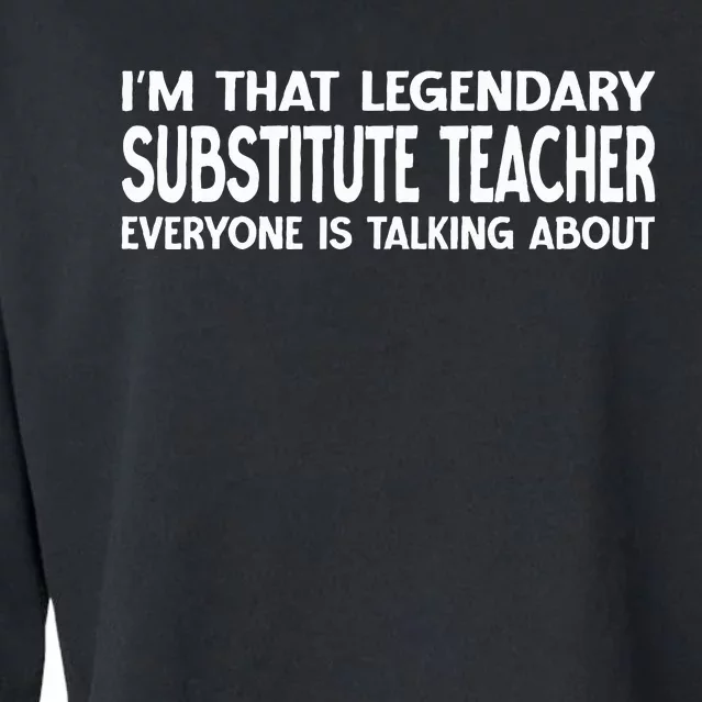 Substitute Teacher Job Title Employee Substitute Teacher Cropped Pullover Crew