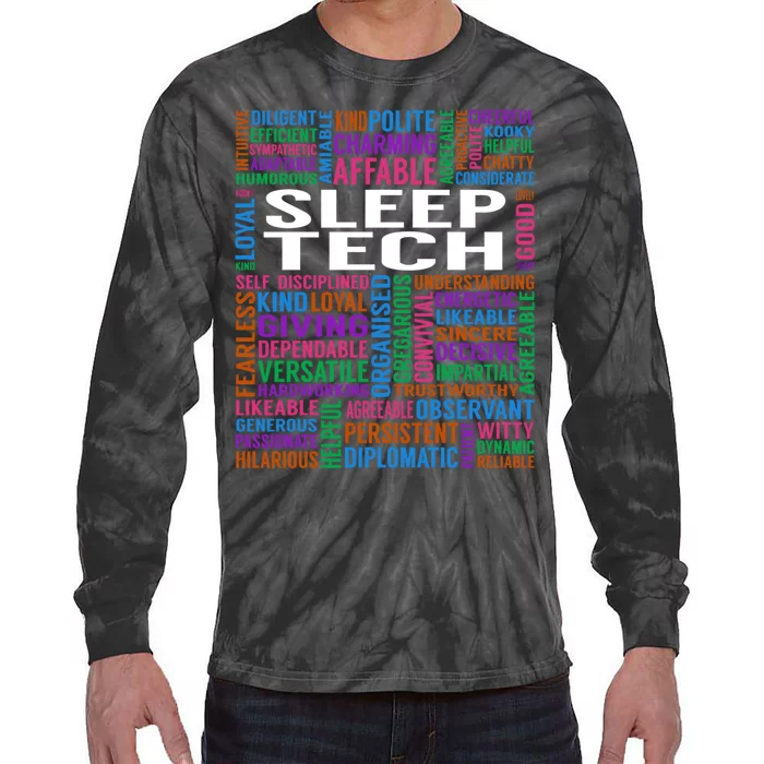 Sleep Tech Job Tie-Dye Long Sleeve Shirt