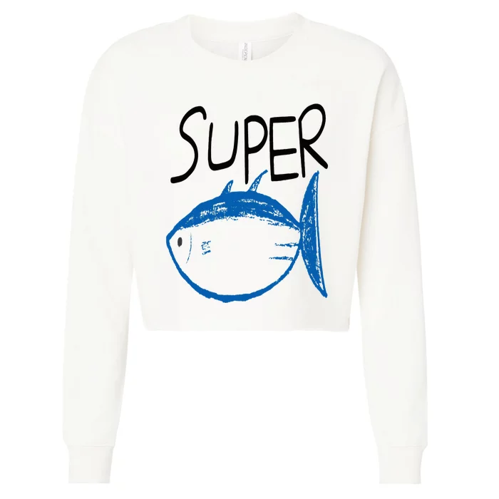 Super Tuna Jin Cropped Pullover Crew