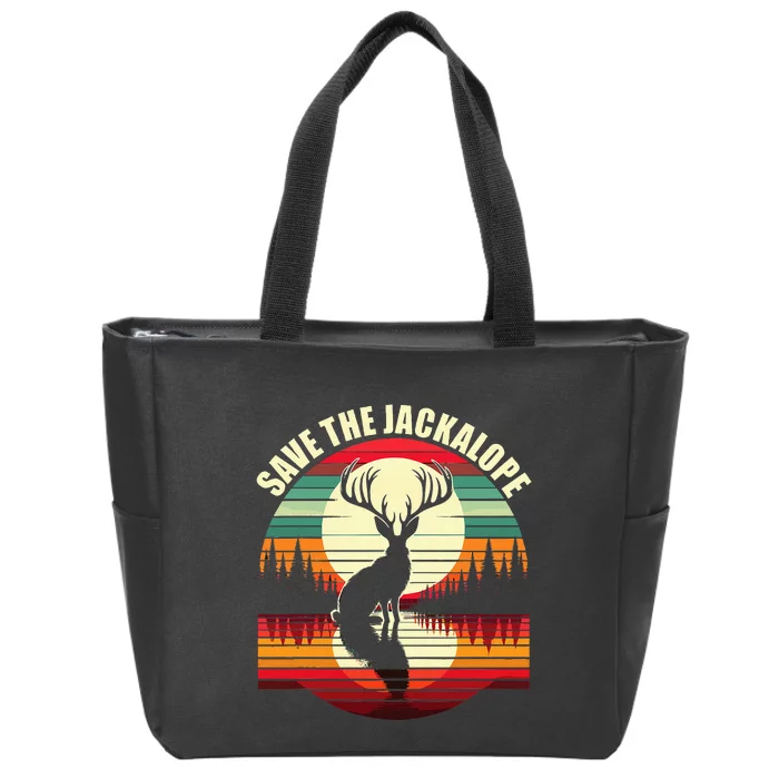 Save The Jackalope Zip Tote Bag