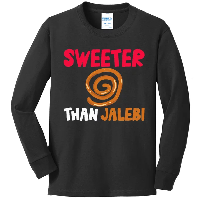 Sweeter Than Jalebi Desi Bollywood Sarcastic Funny Meme Kids Long Sleeve Shirt