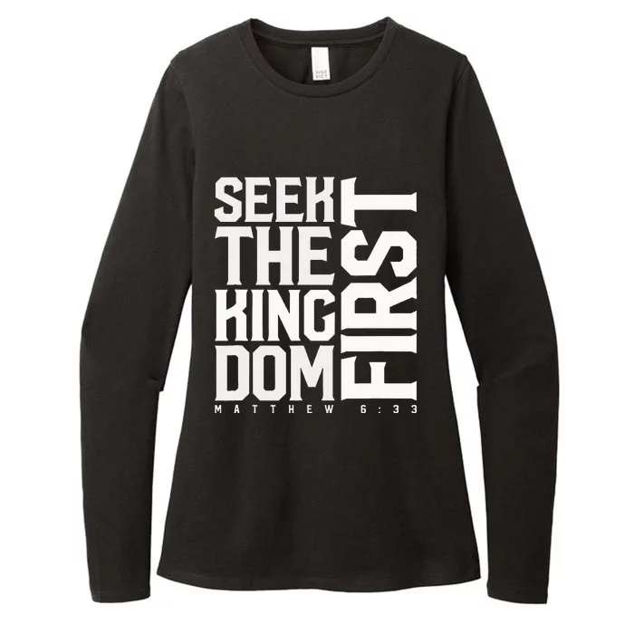 Seek The Kingdom First Matthew 633 Womens CVC Long Sleeve Shirt