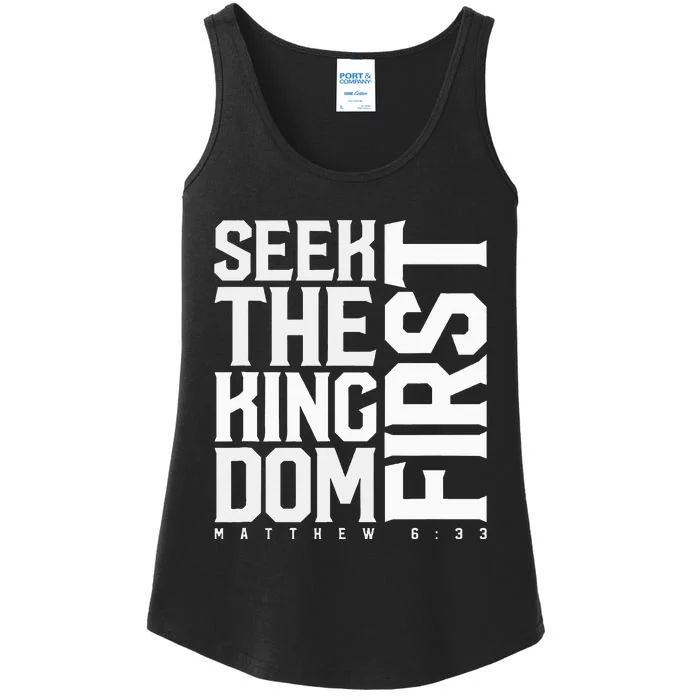 Seek The Kingdom First Matthew 633 Ladies Essential Tank