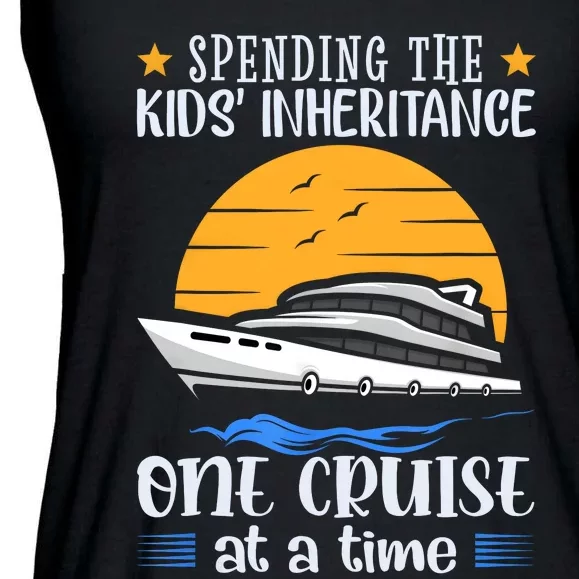 Spending The Kids Inheritance One Cruise At A Time Ladies Essential Flowy Tank