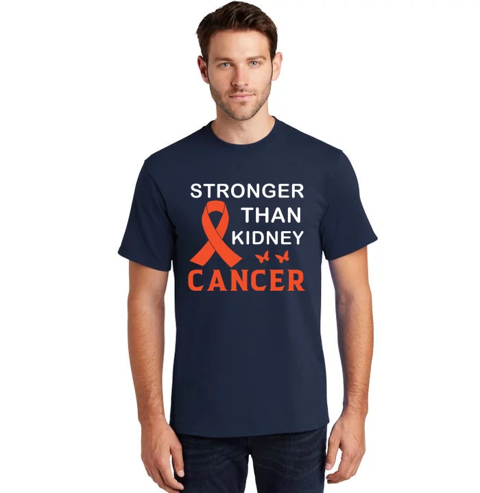 Stronger Than Kidney Cancer Breast Cancer Awareness Tall T-Shirt