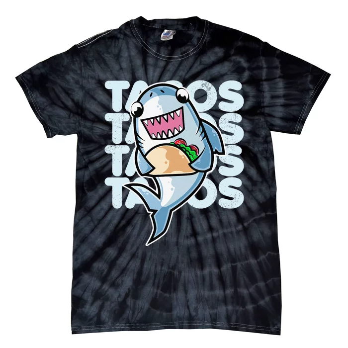 Shark Taco Kawaii Neko Anime Mexican food Tie-Dye T-Shirt