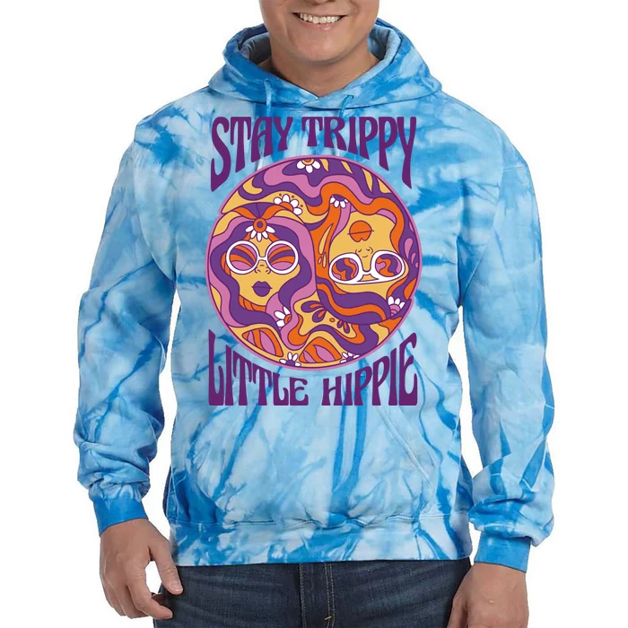 Stay Trippy Little Hippie Retro 60s Tie Dye Hoodie