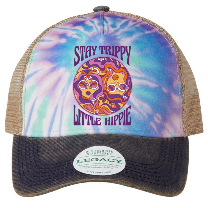 Stay Trippy Little Hippie Retro 60s Legacy Tie Dye Trucker Hat