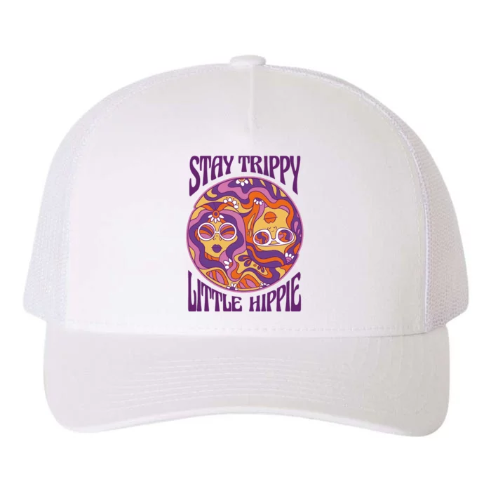 Stay Trippy Little Hippie Retro 60s Yupoong Adult 5-Panel Trucker Hat