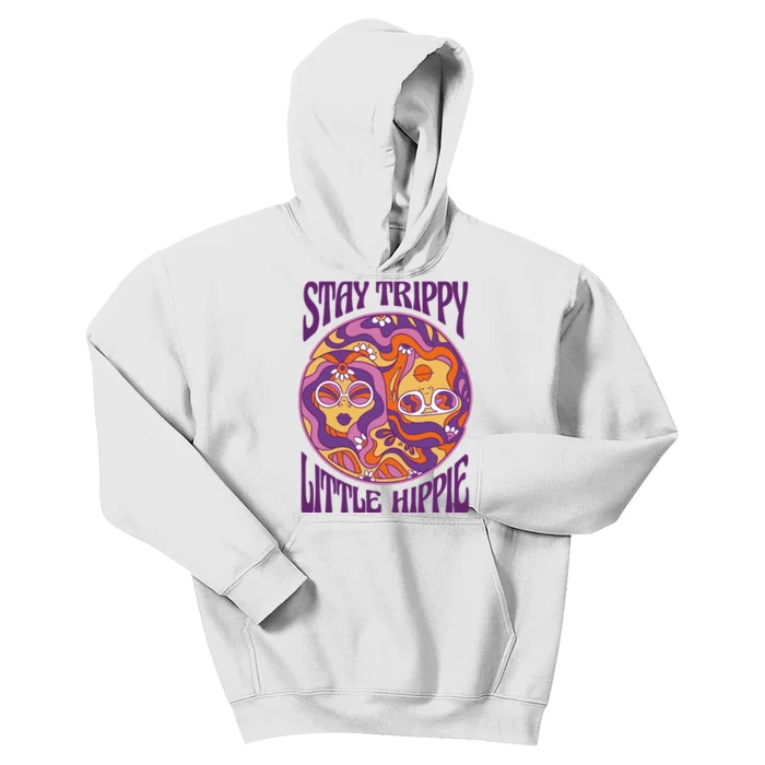 Stay Trippy Little Hippie Retro 60s Kids Hoodie