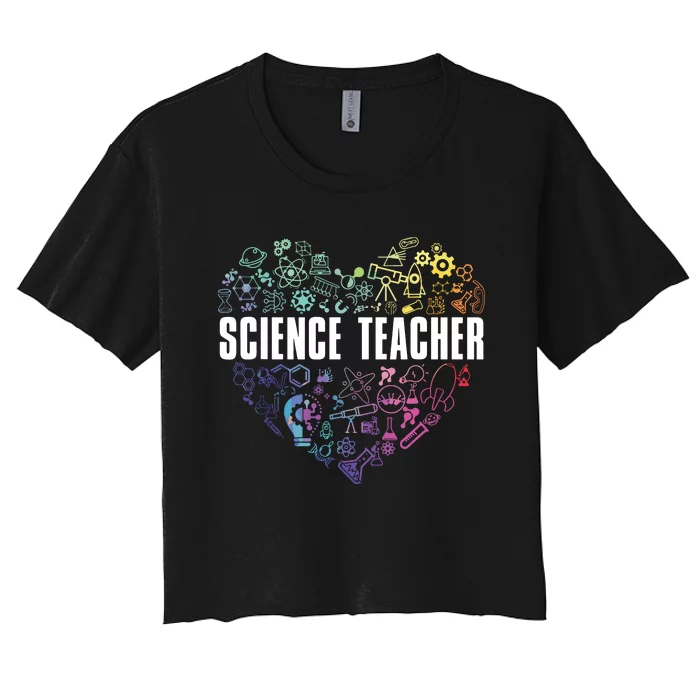 Science Teacher Love Women's Crop Top Tee