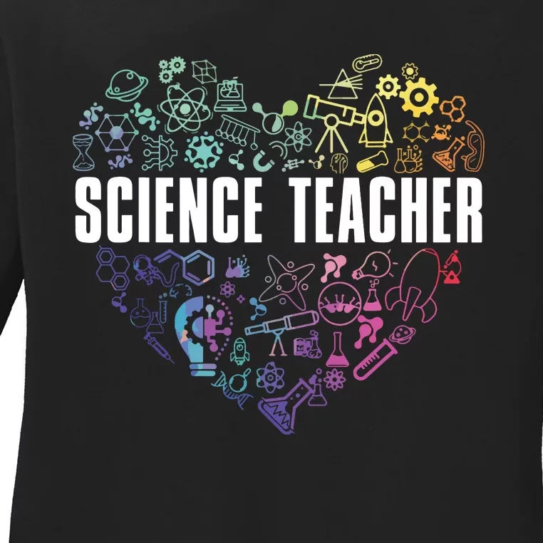 Science Teacher Love Ladies Long Sleeve Shirt