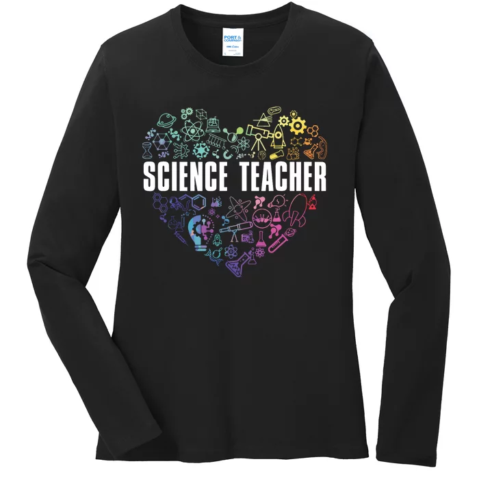 Science Teacher Love Ladies Long Sleeve Shirt