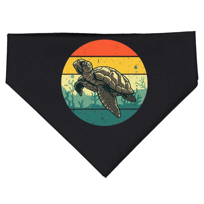 Sea Turtle Lover Stylish Tortoise Design for Ocean Enthusiasts USA-Made Doggie Bandana