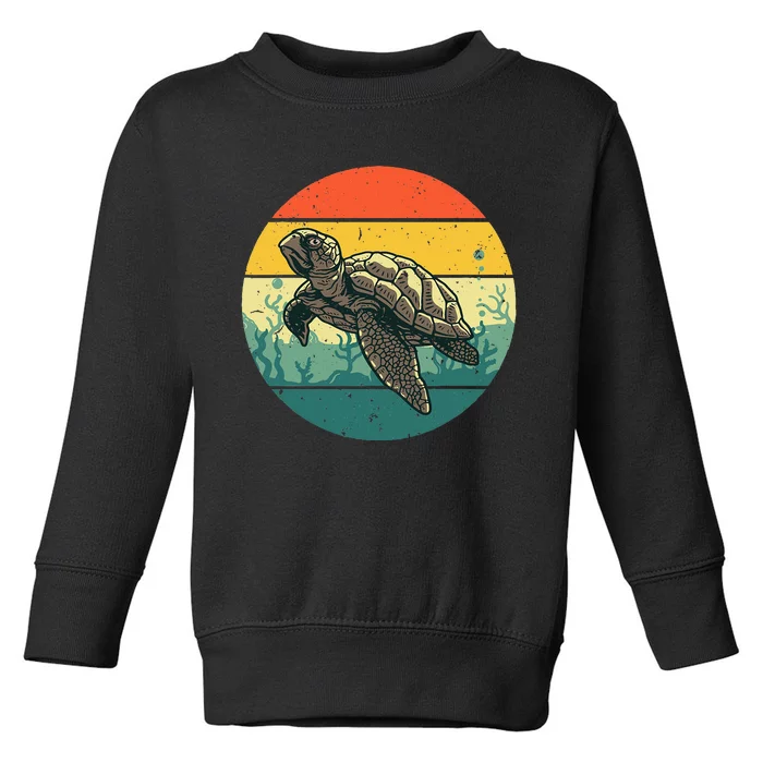 Sea Turtle Lover Stylish Tortoise Design for Ocean Enthusiasts Toddler Sweatshirt