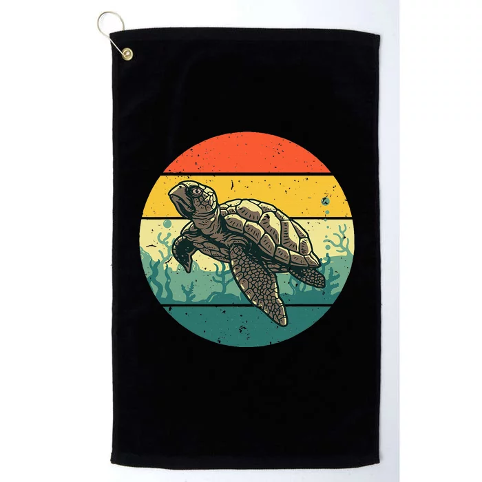 Sea Turtle Lover Stylish Tortoise Design for Ocean Enthusiasts Platinum Collection Golf Towel