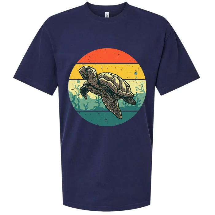 Sea Turtle Lover Stylish Tortoise Design for Ocean Enthusiasts Sueded Cloud Jersey T-Shirt