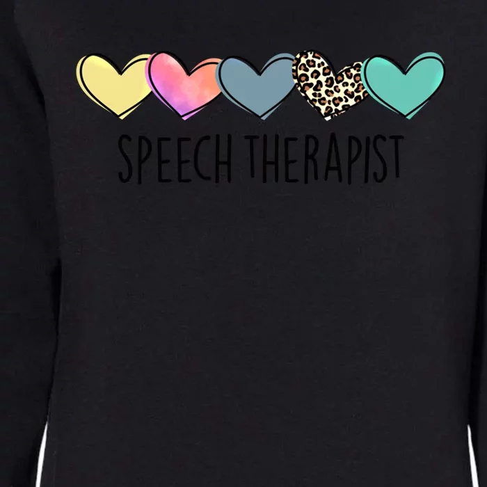 Speech Therapist Life Heart Speech Therapist Valentines Day Gift Womens California Wash Sweatshirt