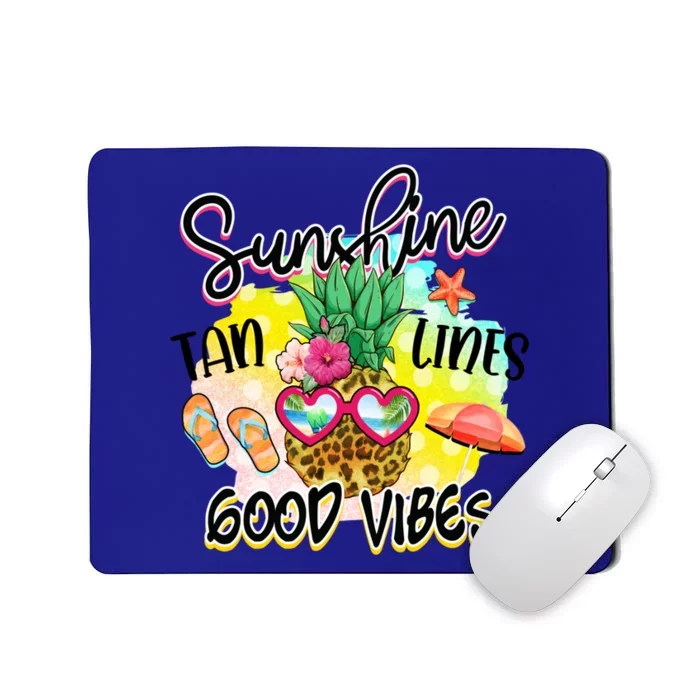 Sunshine Tan Lines Good Vibes Tie Dye Summer Hello Summer Cool Gift Mousepad