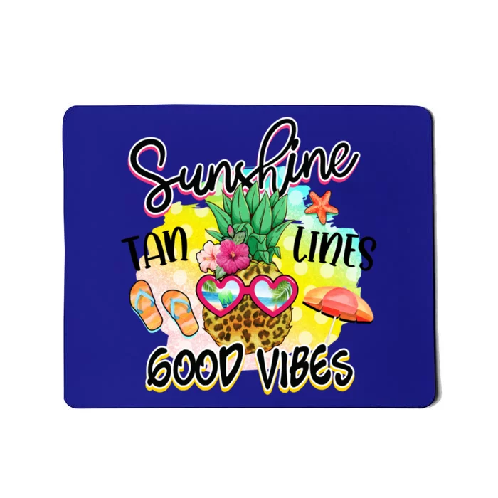 Sunshine Tan Lines Good Vibes Tie Dye Summer Hello Summer Cool Gift Mousepad