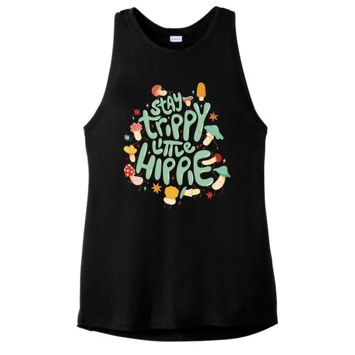 Stay Trippy Little Hippie Ladies Tri-Blend Wicking Tank