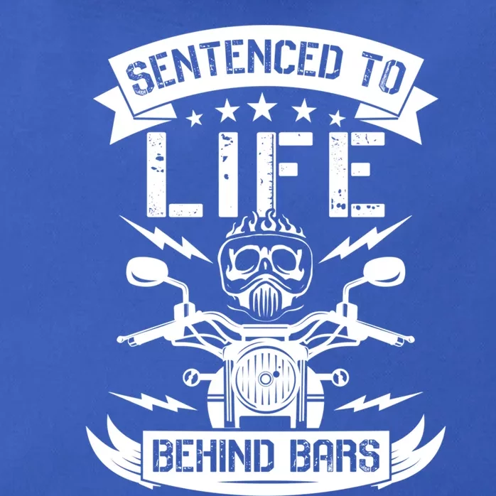 Sentenced To Life Behind Bars Biker Gift Zip Tote Bag