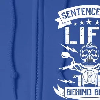 Sentenced To Life Behind Bars Biker Gift Full Zip Hoodie