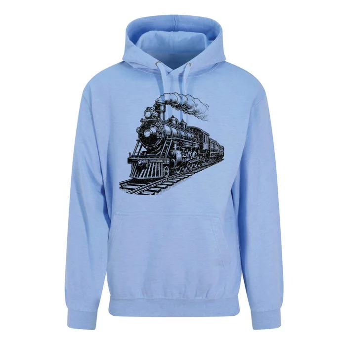 Steam Train Locomotive Steam Engine Unisex Surf Hoodie