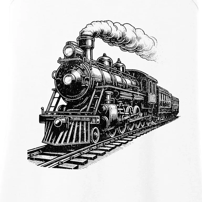 Steam Train Locomotive Steam Engine Ladies Essential Tank