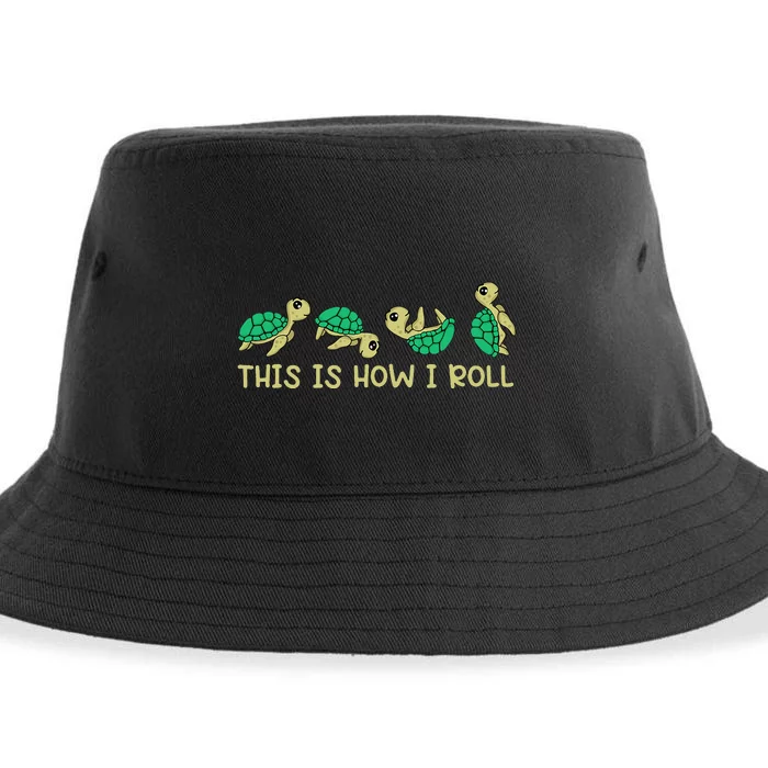 Sea Turtle Lover This Is How I Roll Turtle Sustainable Bucket Hat