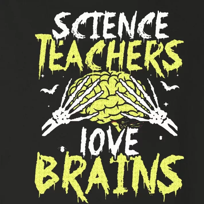 Science Teachers Love Brains Funny Halloween Teacher Toddler Long Sleeve Shirt