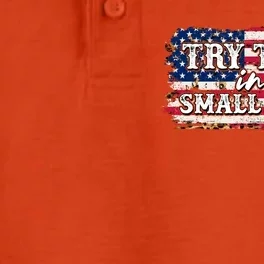 Small Town Leopard Print American USA Flag Dry Zone Grid Performance Polo