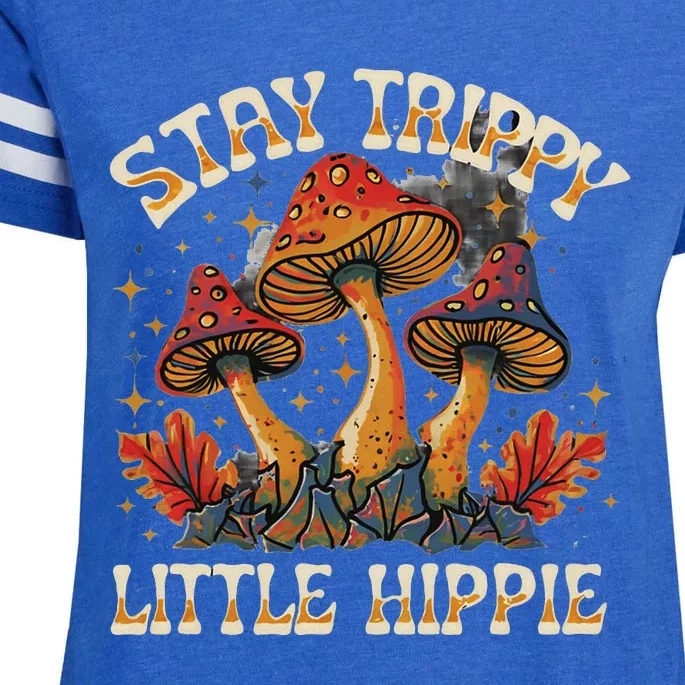 Stay Trippy Little Hippie Magic Mushroom Hippy Trippie Day Enza Ladies Jersey Football T-Shirt