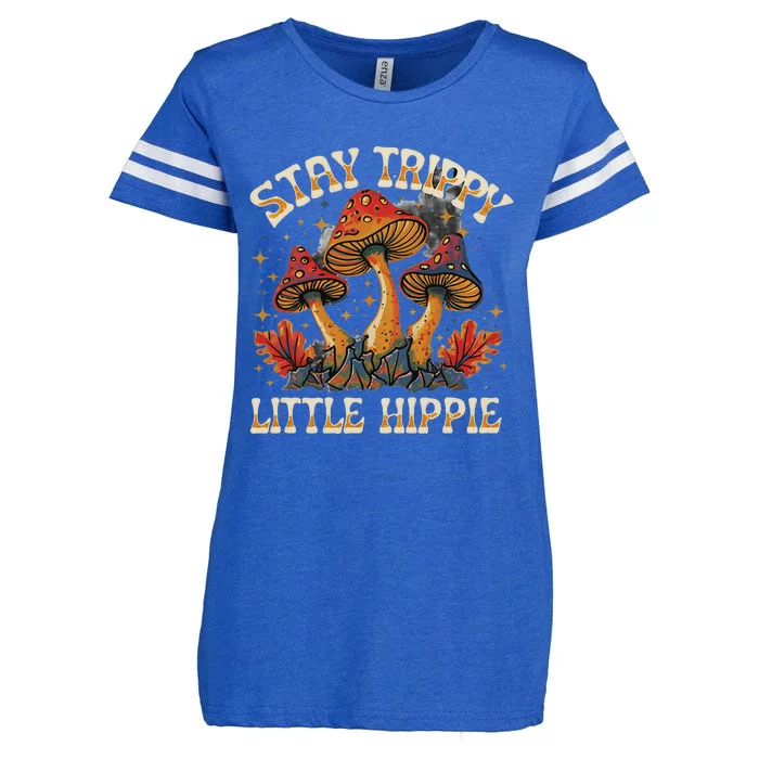 Stay Trippy Little Hippie Magic Mushroom Hippy Trippie Day Enza Ladies Jersey Football T-Shirt