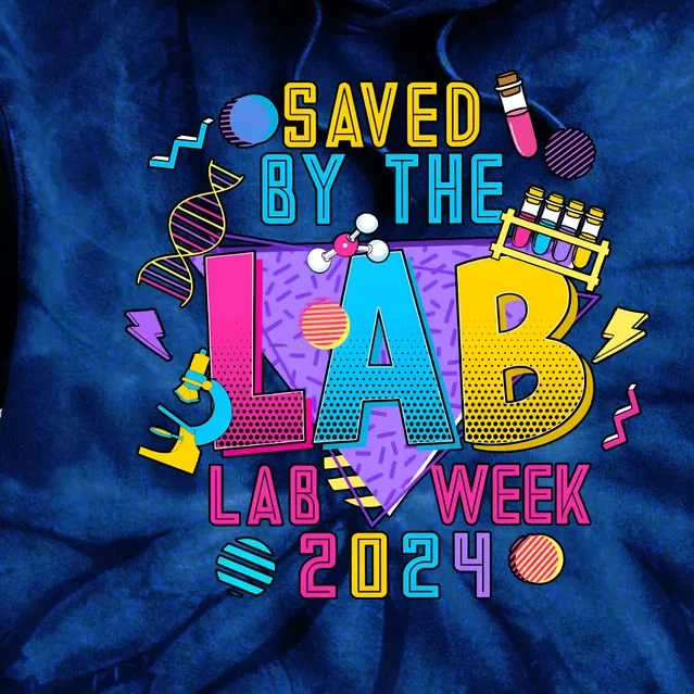 Saved The Lab Retro Lab Week 2024 Tie Dye Hoodie