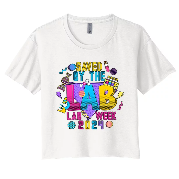 Saved The Lab Retro Lab Week 2024 Women's Crop Top Tee