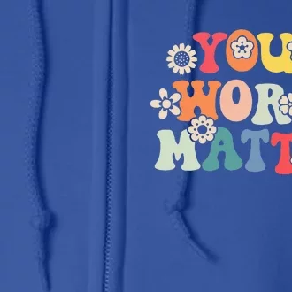 Speech Therapy Language Pathologist Slp Your Words Matter Full Zip Hoodie