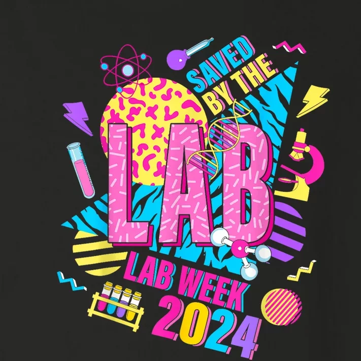 Saved The Lab Retro Lab Week 2024 Medical Lab Science Toddler Long Sleeve Shirt