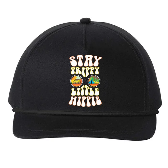 Stay Trippy Little Hippie Hippies Vintage Retro Hippy Gift Snapback Five-Panel Rope Hat